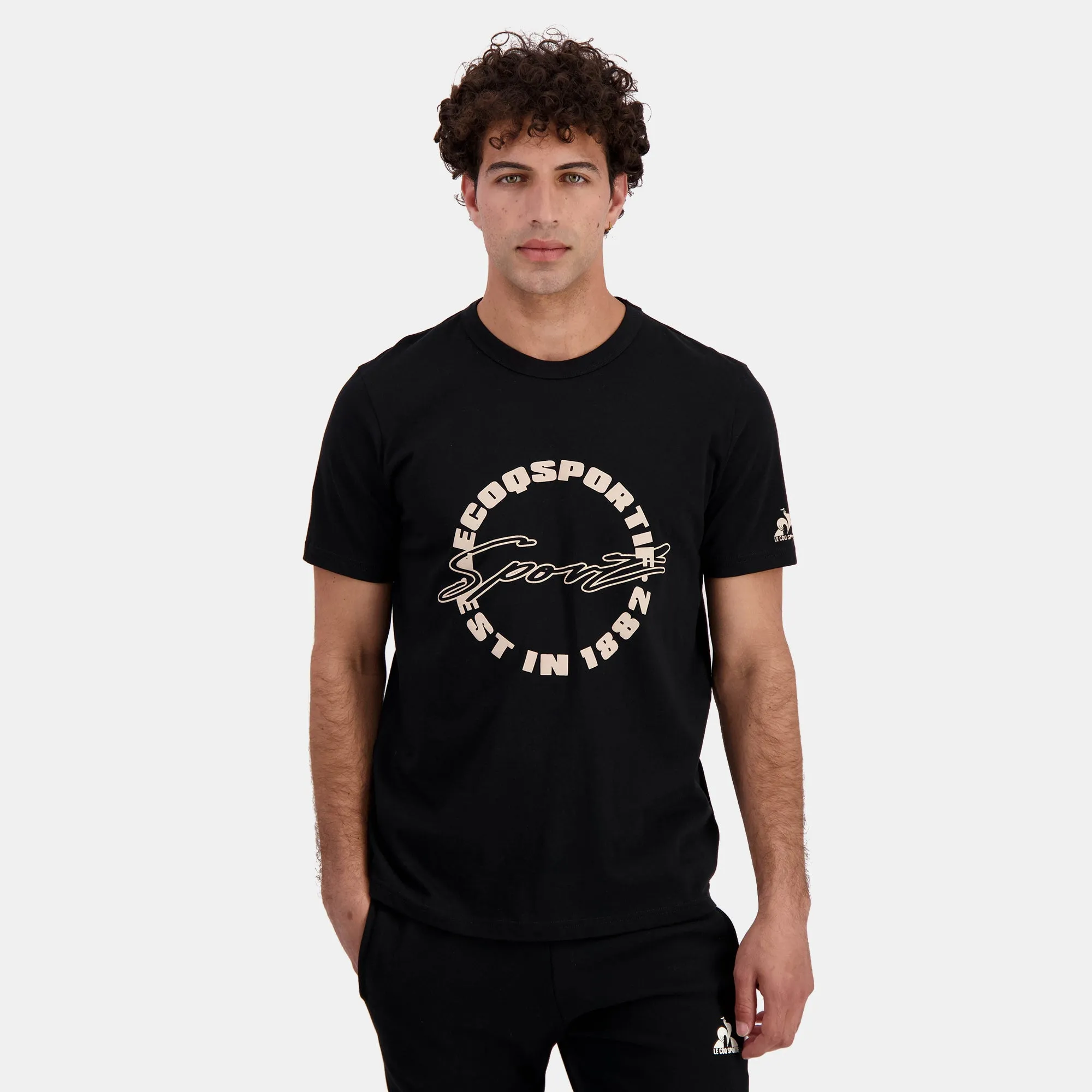 2422254-CONTEMPORAIN Tee SS N°1 M black | T-shirt Homme sold by Le Coq Sportif