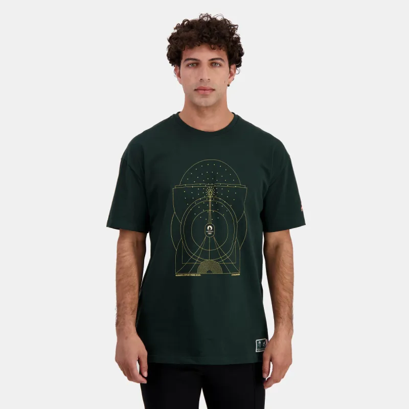 2411085-P24 QUARTIER DES JEUX Tee SS N°2 M scara | T-shirt Homme sold by Le Coq Sportif