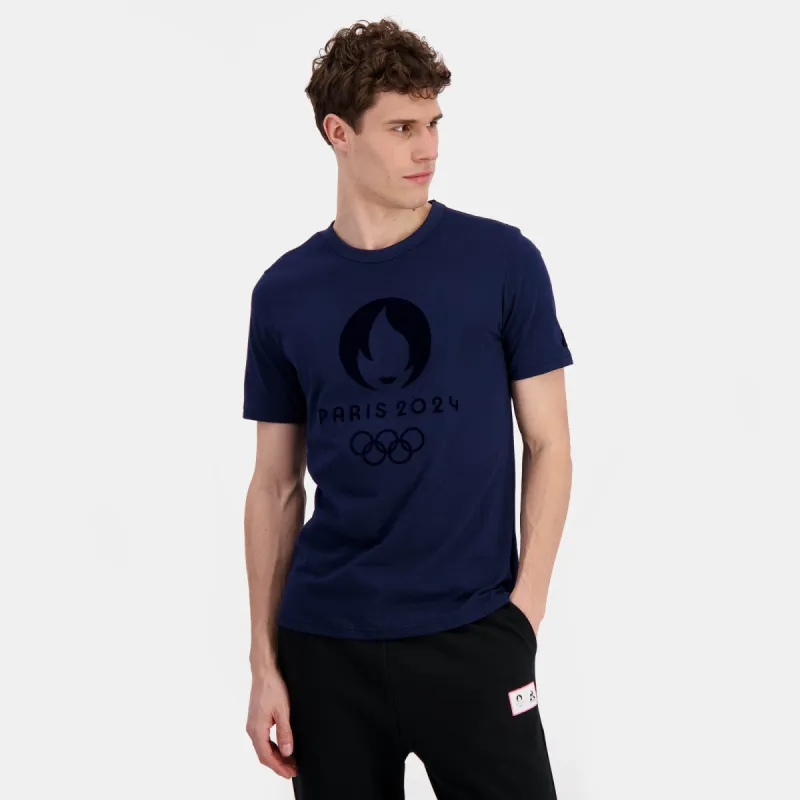 2410562-GRAPHIC P24 Tee SS N°1 M bleu nuit | T-shirt Unisexe sold by Le Coq Sportif
