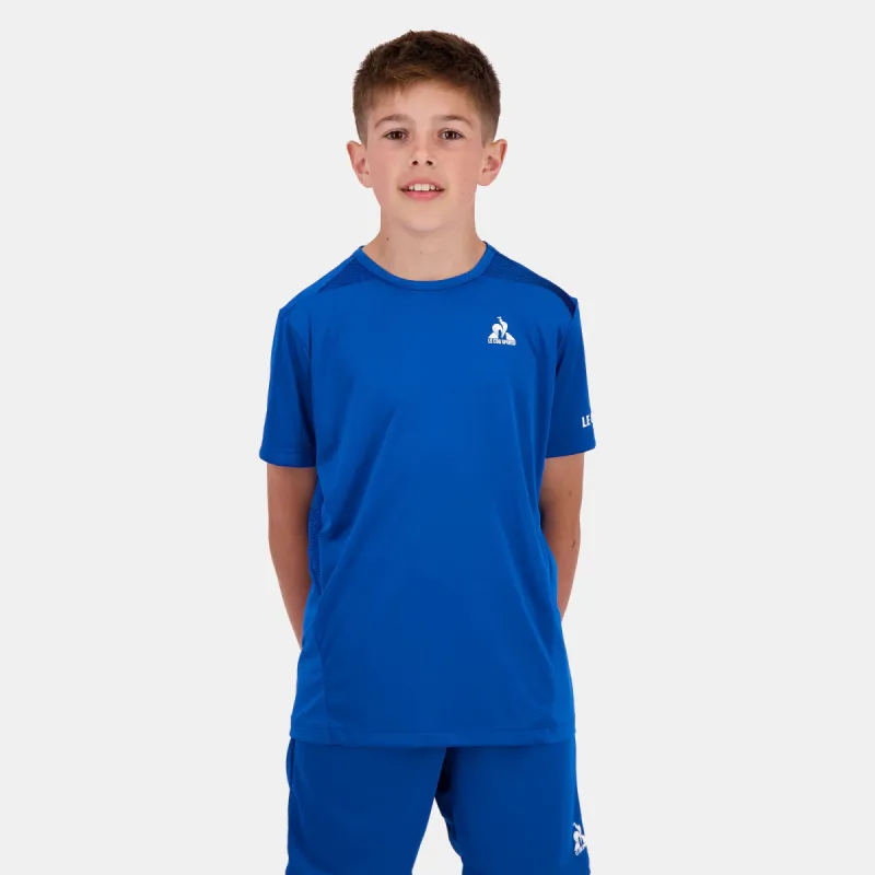 2410535-TENNIS PRO Tee SS 24 N°1 ENFANT lapis bl | T-shirt Enfant sold by Le Coq Sportif