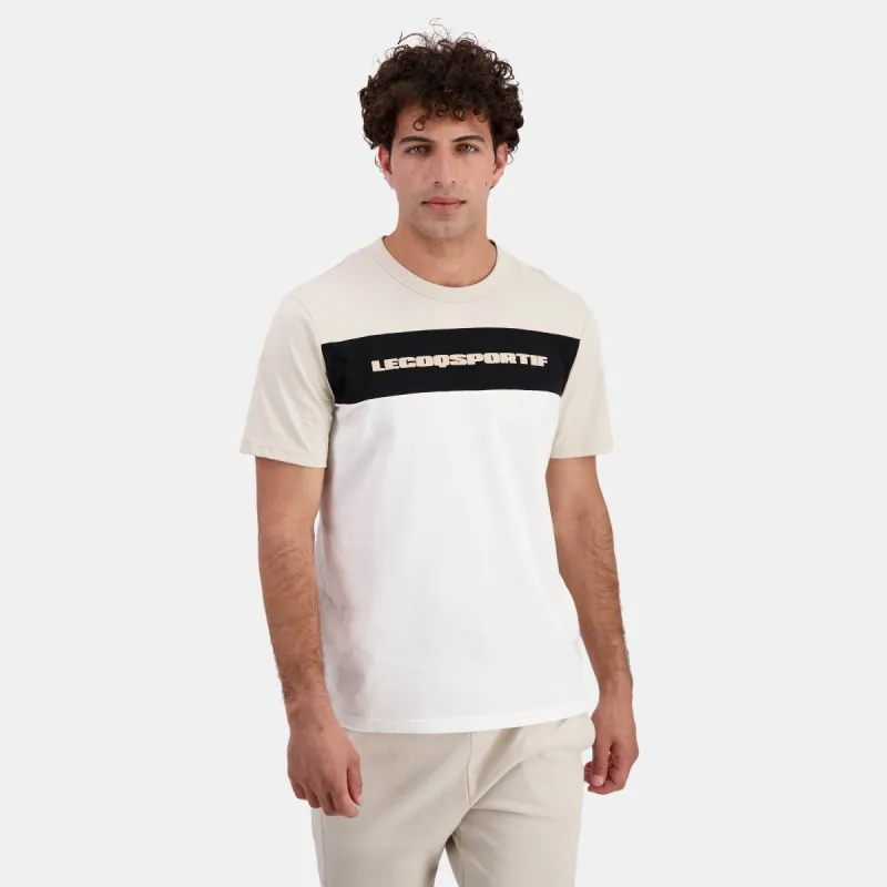 2422983-CONTEMPORAIN Tee SS N°2 M peyote/marshma | T-shirt Homme sold by Le Coq Sportif