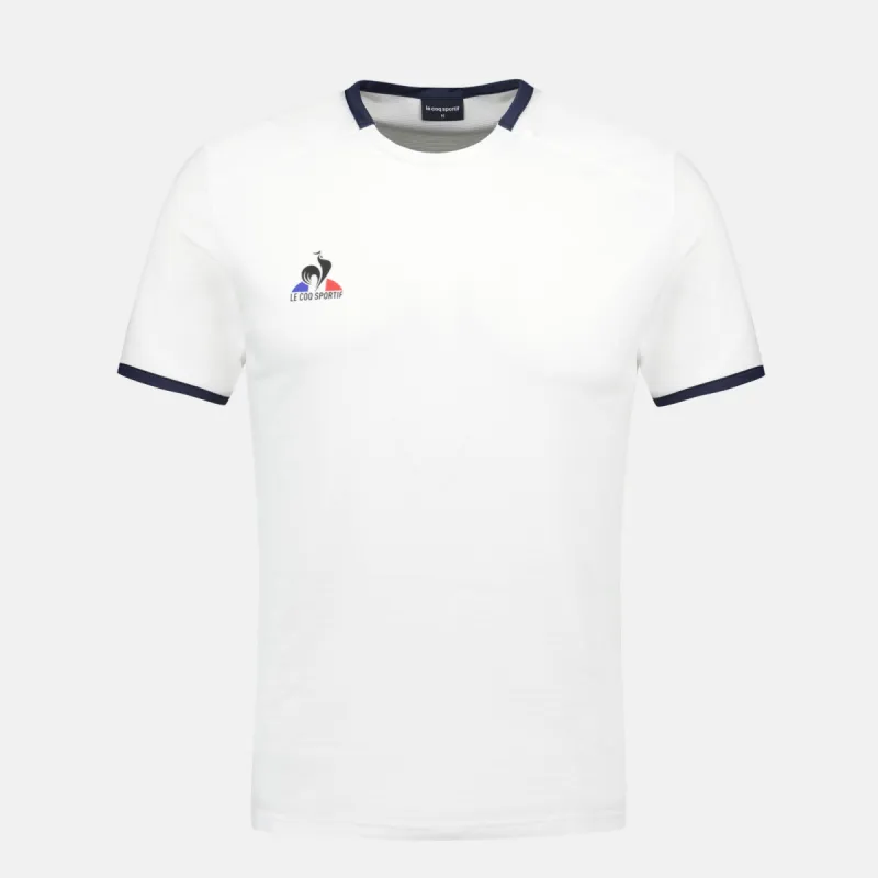 2320138-TENNIS Tee SS N°5 M new optical white/dr | T-shirt Homme sold by Le Coq Sportif