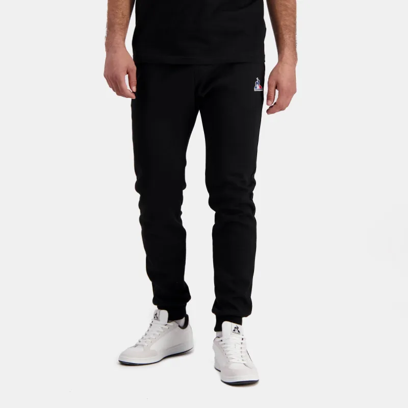 2423186-ESS Pant Slim N°2 M black | Pantalon Slim Noir Homme sold by Le Coq Sportif