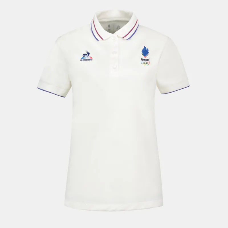 2421020-EFRO 24 Polo SS N°1 W écru | Polo Femme sold by Le Coq Sportif