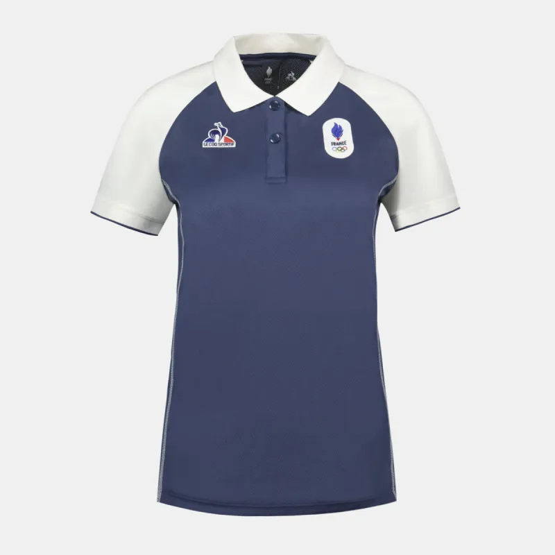 2421008-EFRO 24 Polo SS N°3 W insignia blue/mars | Polo Femme sold by Le Coq Sportif