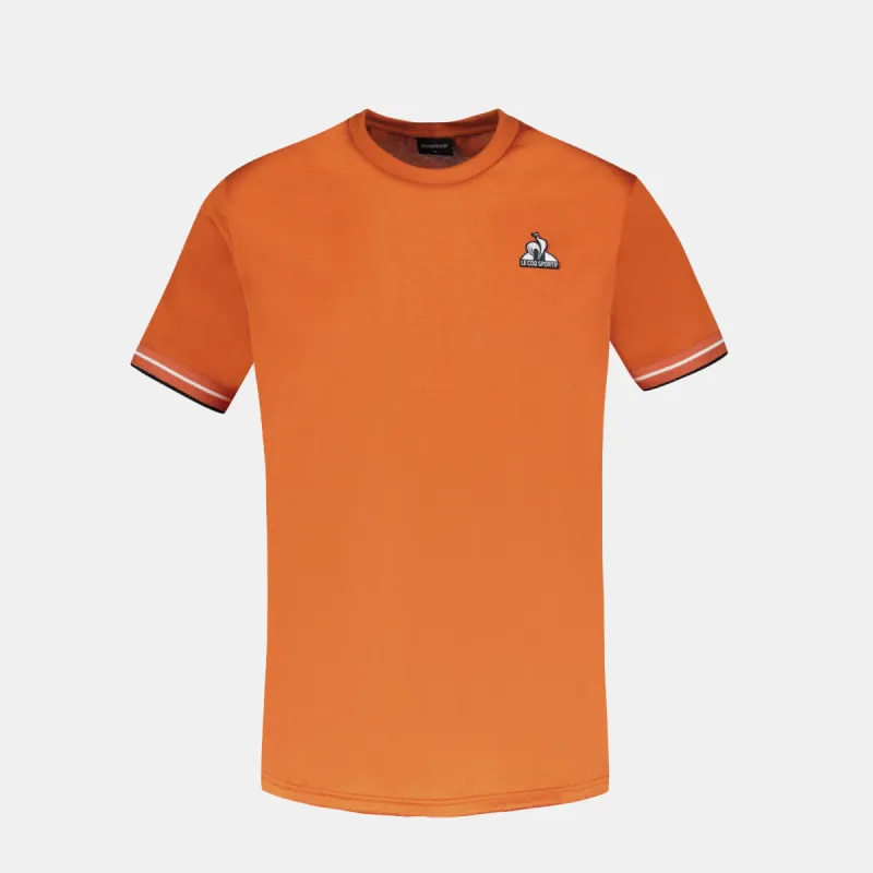 2423339-HERITAGE Tee SS N°3 M apricot orange | T-shirt Homme sold by Le Coq Sportif