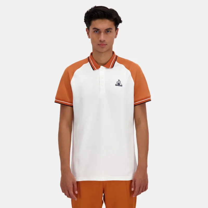 2422231-HERITAGE Polo SS N°2 M marshmallow/apric | Polo Homme sold by Le Coq Sportif