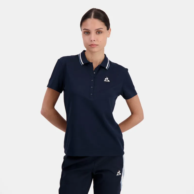 2422088-HERITAGE Polo SS N°1 W sky captain | Polo Femme sold by Le Coq Sportif