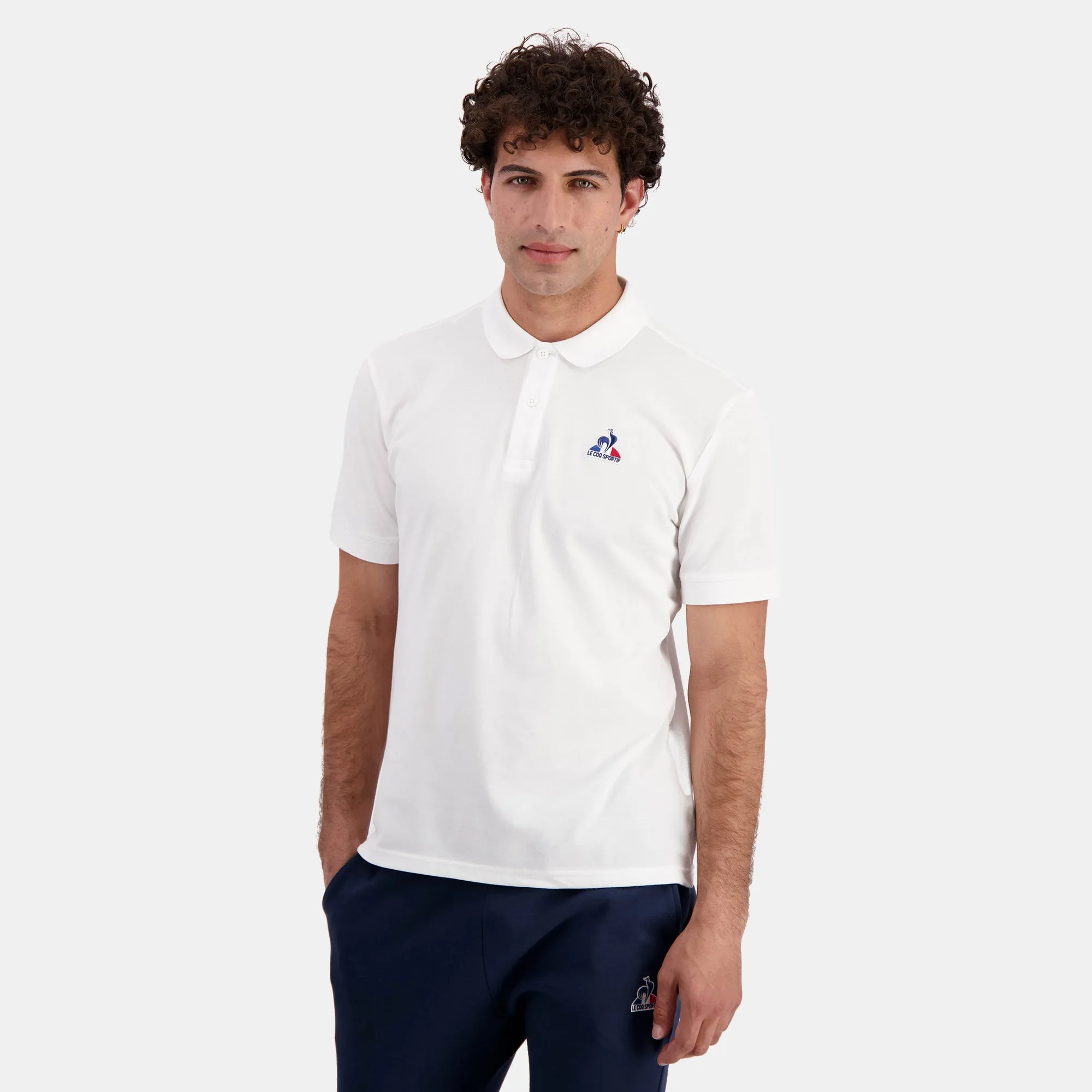 2422109-ESS Polo SS N°1 M new optical white | Polo Homme sold by Le Coq Sportif