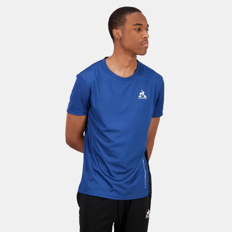 2422979-ESS SPORT Tee SS N°1 M bleu perf | T-shirt Homme sold by Le Coq Sportif