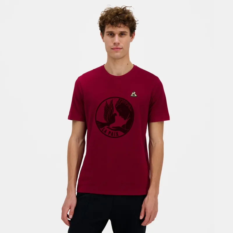 2424145-LA PAIX Tee SS N°1 M rambo red | T-shirt Homme sold by Le Coq Sportif