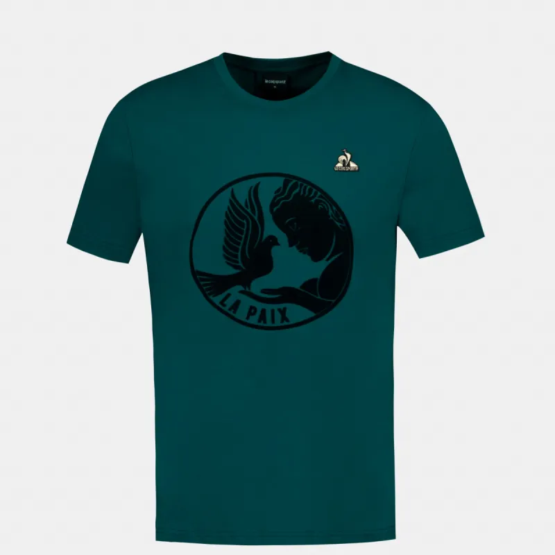 2424144-LA PAIX Tee SS N°1 M deep teal | T-shirt Homme sold by Le Coq Sportif