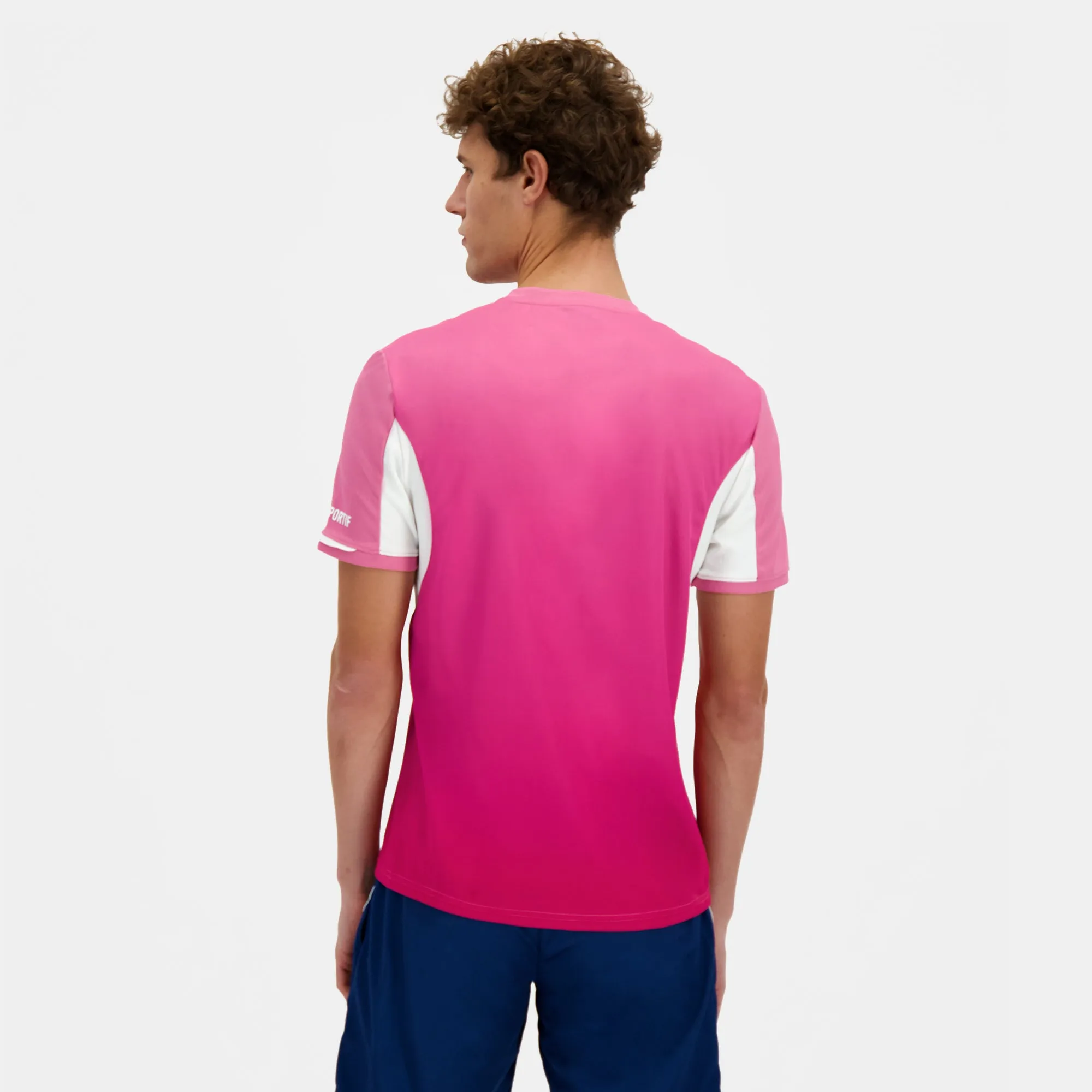 2510165-TENNIS PRO Tee SS 25 N°1 M aurora pink | T-shirt Homme sold by Le Coq Sportif product image thumbnail 2