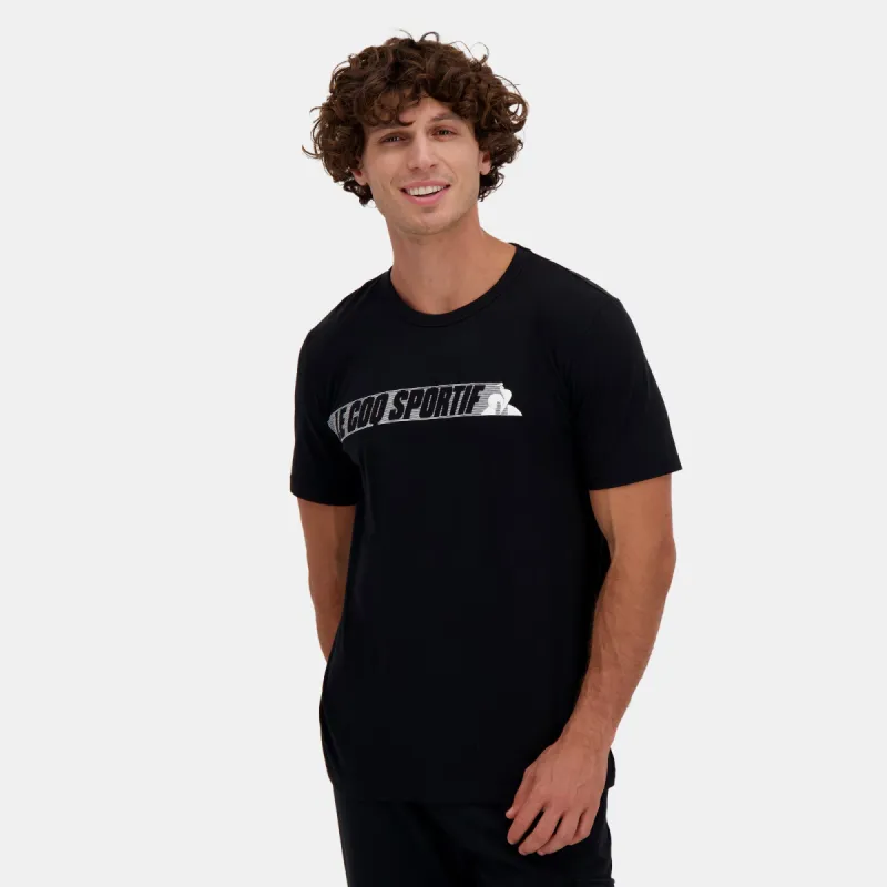 2510042-CONTEMPORAIN SP Tee SS N°2 M black | T-shirt Homme sold by Le Coq Sportif