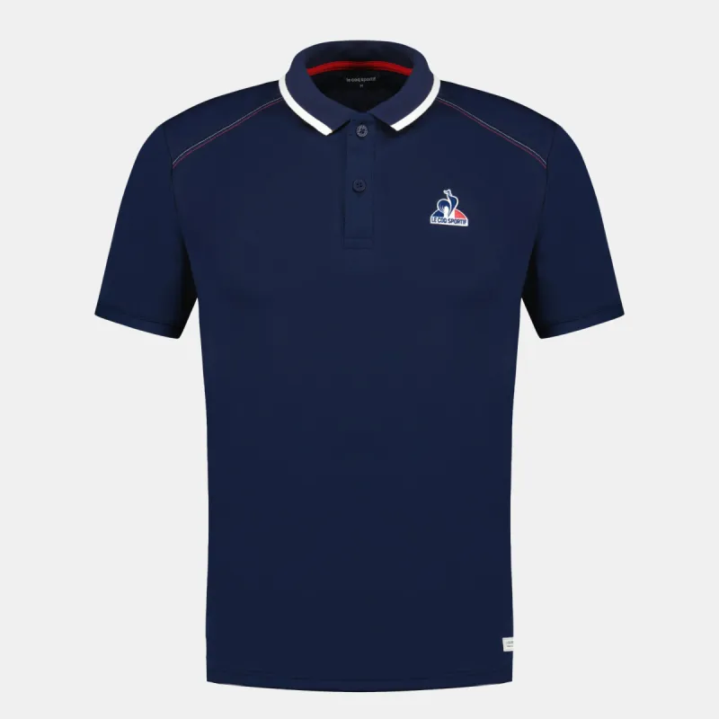 2510527-TRI LF Polo N°1 M bleu nuit | Polo Homme sold by Le Coq Sportif