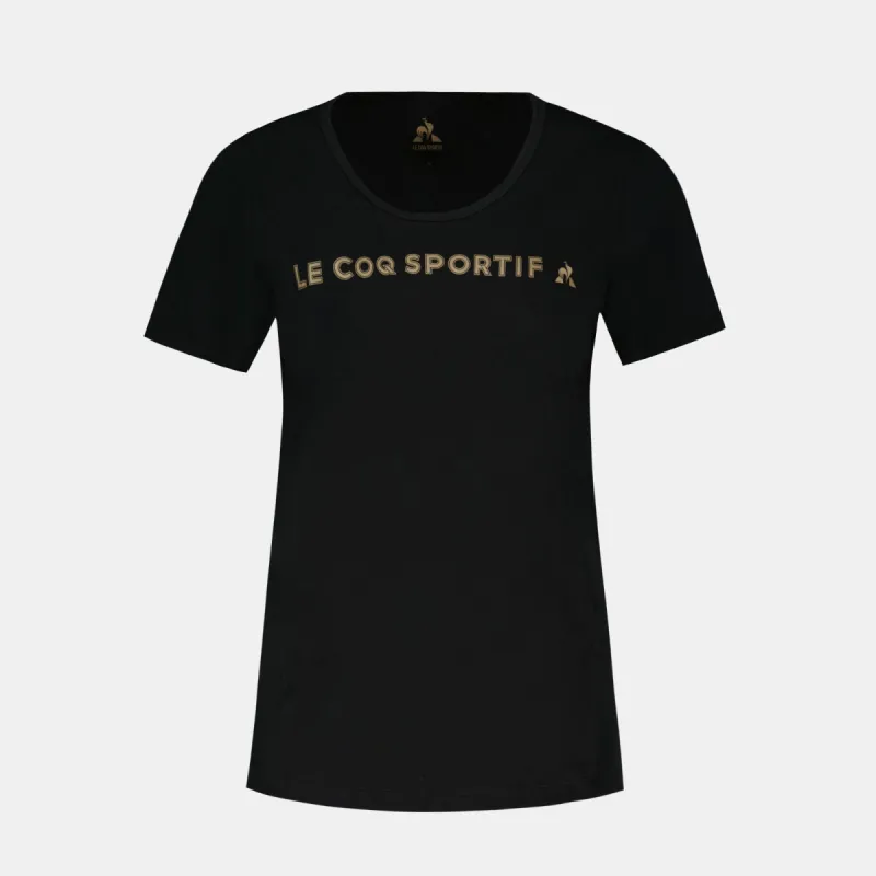 2510156-NOEL SP Tee SS N°1 W black | T-shirt Femme sold by Le Coq Sportif