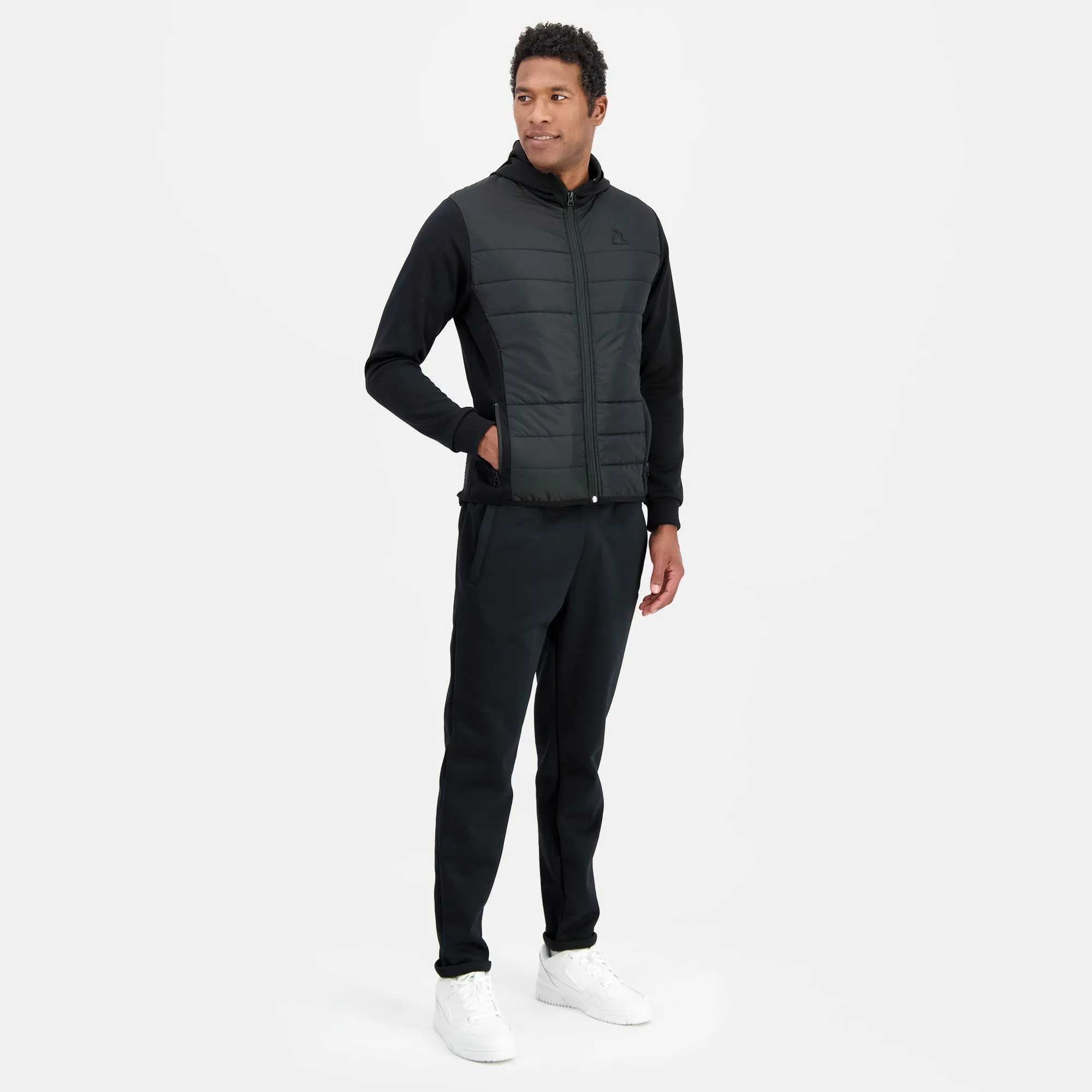 Sweat zippé à capuche hybride déperlant Homme Ton sur ton sold by Le Coq Sportif product image thumbnail 3