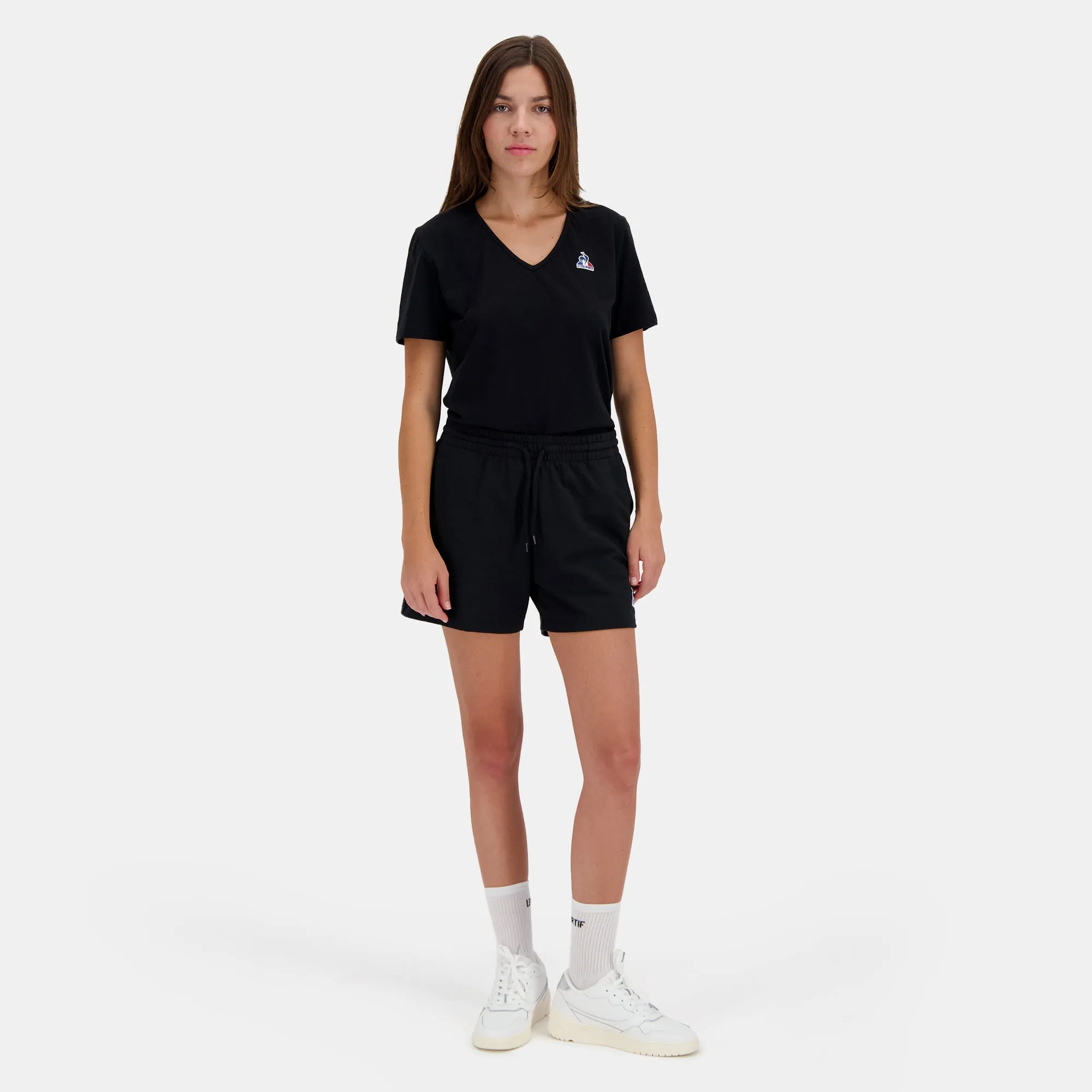 2510062-ESS Tee SS Col V N°1 W black | T-shirt Femme sold by Le Coq Sportif product image thumbnail 3