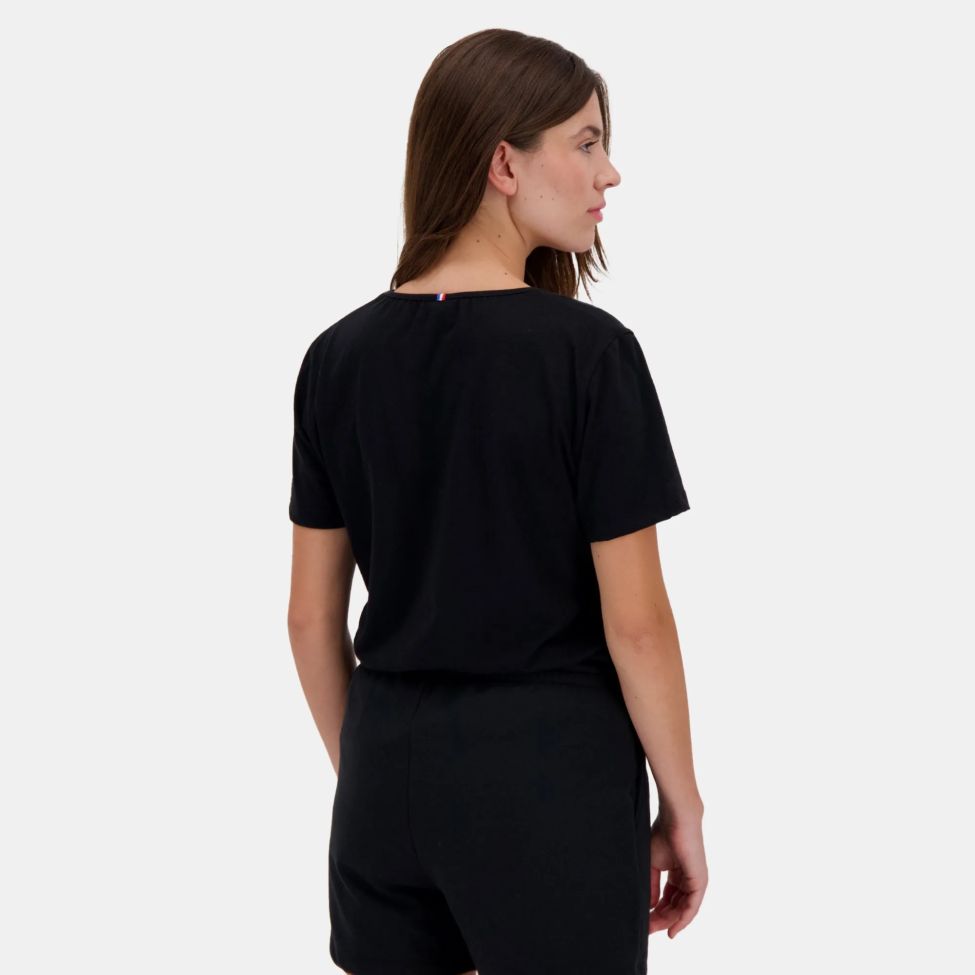 2510062-ESS Tee SS Col V N°1 W black | T-shirt Femme sold by Le Coq Sportif product image thumbnail 2