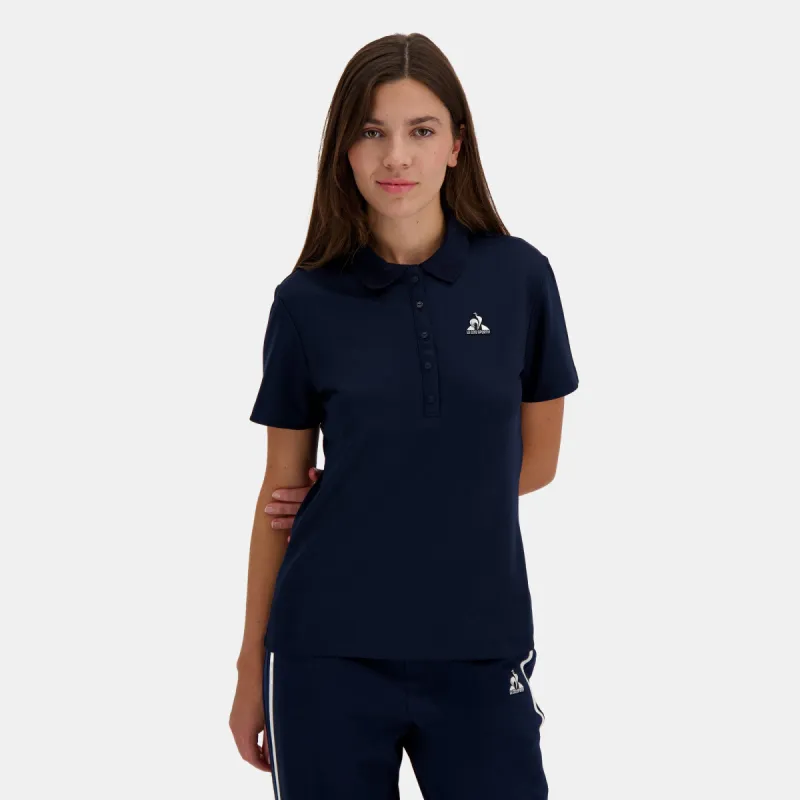 2510601-HERITAGE LF Polo SS N°1 W dark velvet | Polo Femme sold by Le Coq Sportif