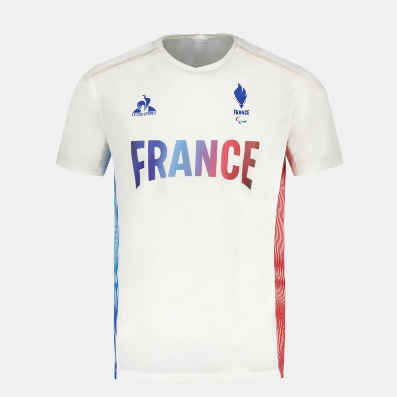 2421299-P TRAINING Tee SS N°1 M marshmallow | Maillot Homme sold by Le Coq Sportif