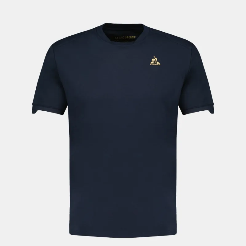 2510210-COQ D'OR Tee SS N°1 M dark velvet | T-shirt Homme sold by Le Coq Sportif