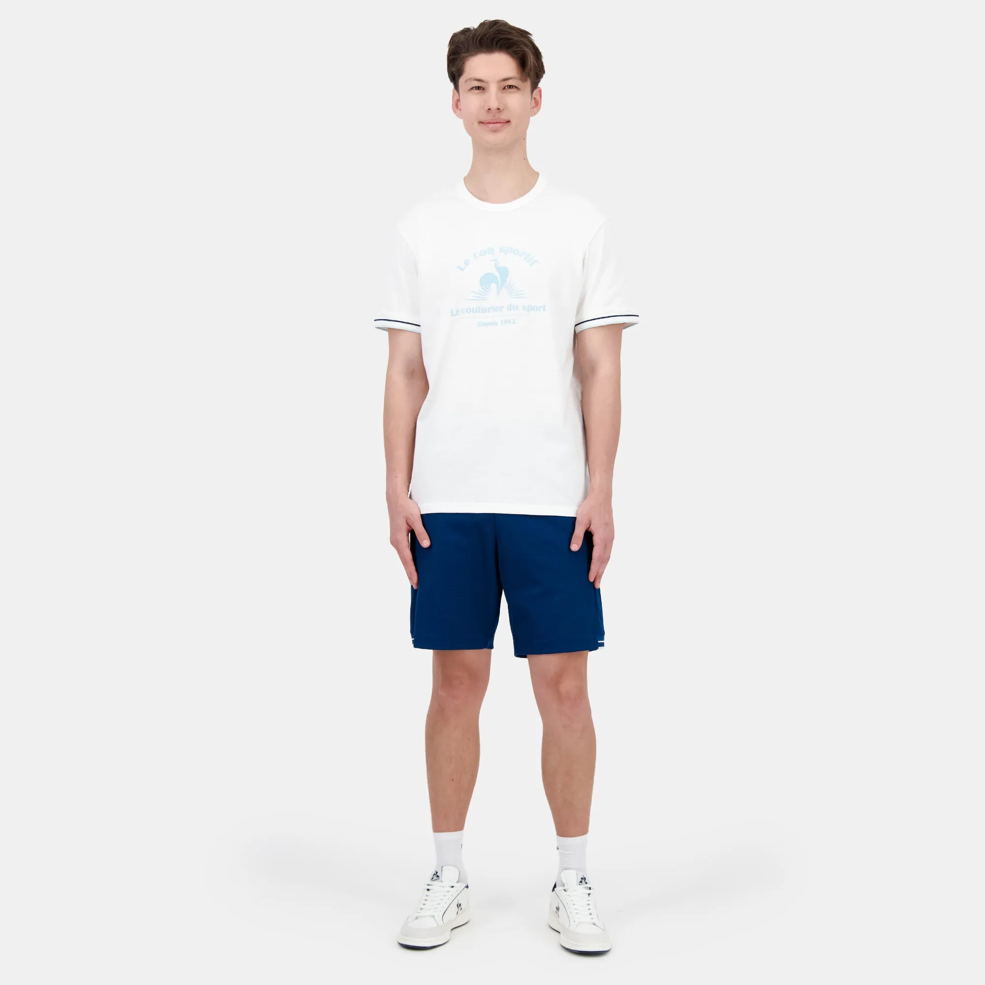 2510915-HERITAGE LF Tee SS N°2 M marshmallow | T-shirt Homme sold by Le Coq Sportif product image thumbnail 3