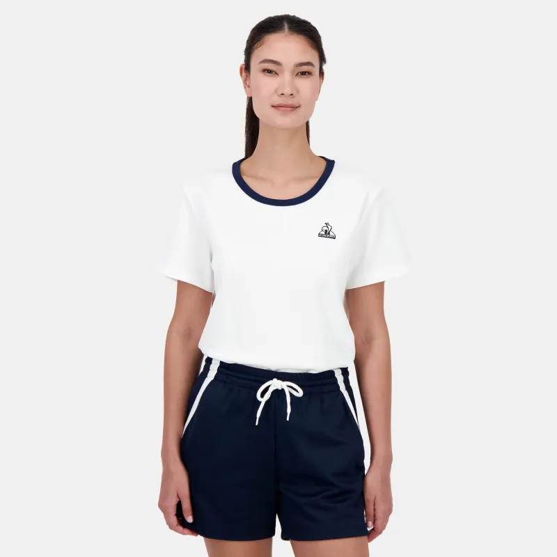 2520384-HERITAGE SP Tee SS N°1 W marshmallow | T-shirt Femme sold by Le Coq Sportif