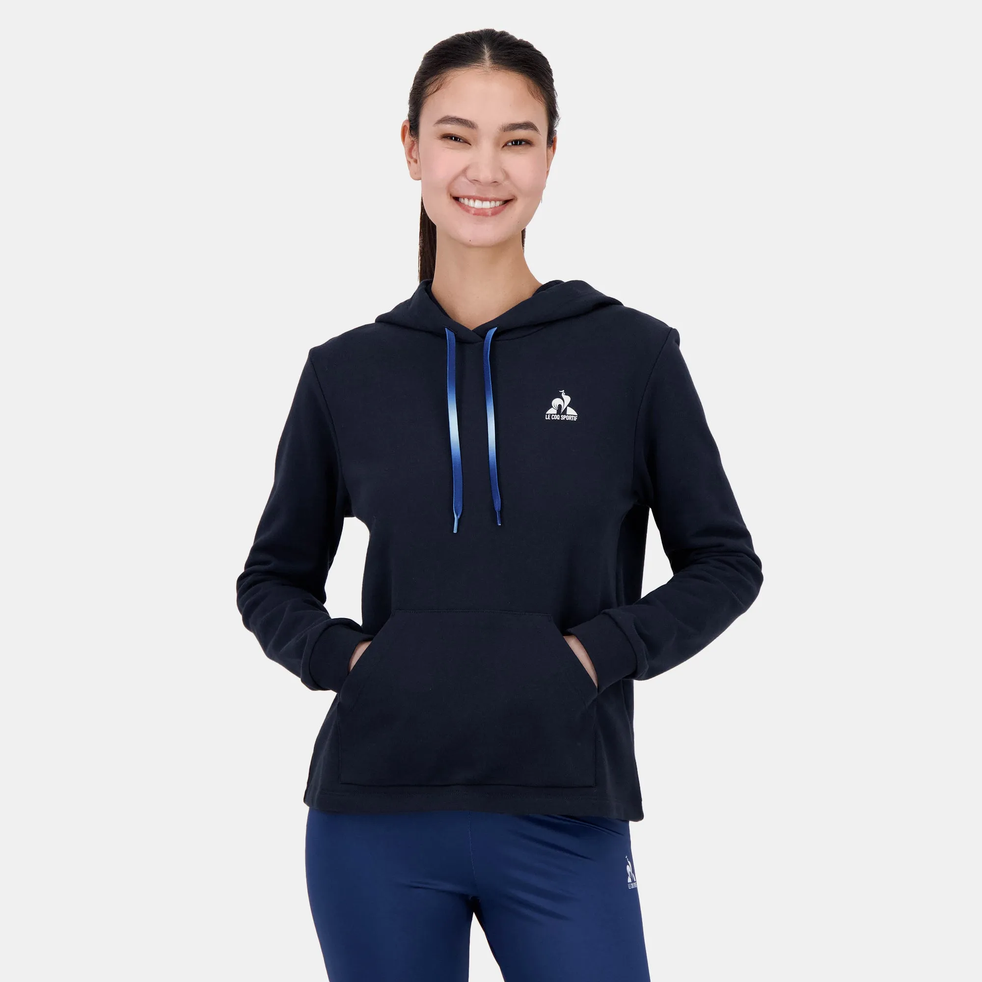 2520654-SUMMER LF Hoody N°1 W sky captain | Sweat à capuche Femme sold by Le Coq Sportif