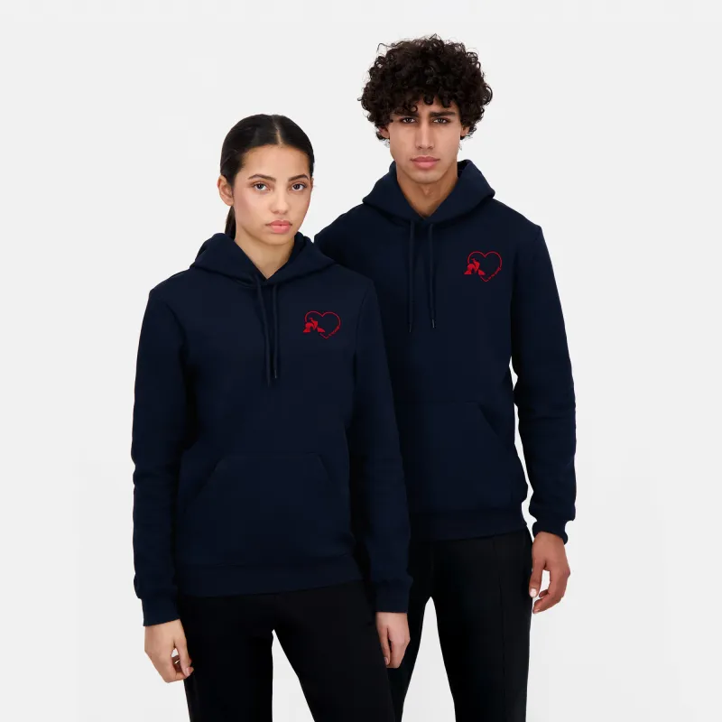 2510578-L'AMOUR DU SPORT Hoody N°1 M dark velvet | Sweat à capuche Unisexe sold by Le Coq Sportif