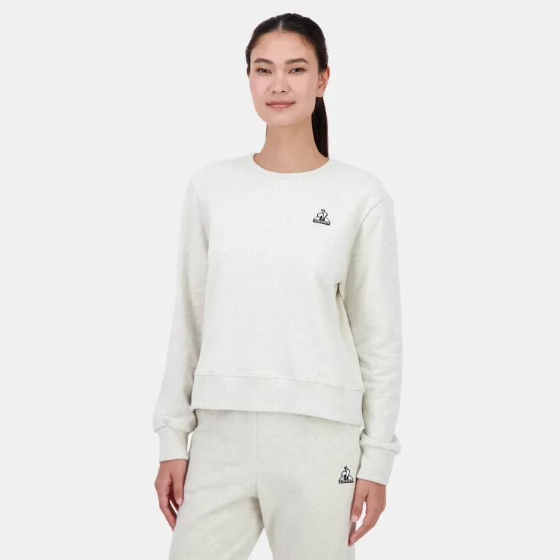 2520371-CONTEMPORAIN SP Crew SWEAT N°1 W beige c | Sweat col rond Femme sold by Le Coq Sportif