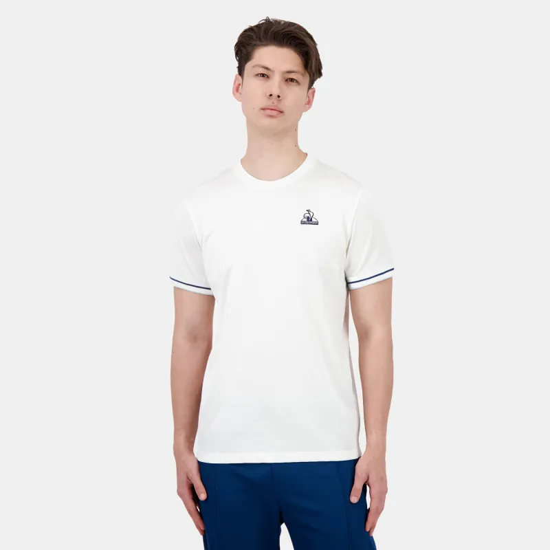 2510641-HERITAGE LF Tee SS N°1 M marshmallow | T-shirt Homme sold by Le Coq Sportif