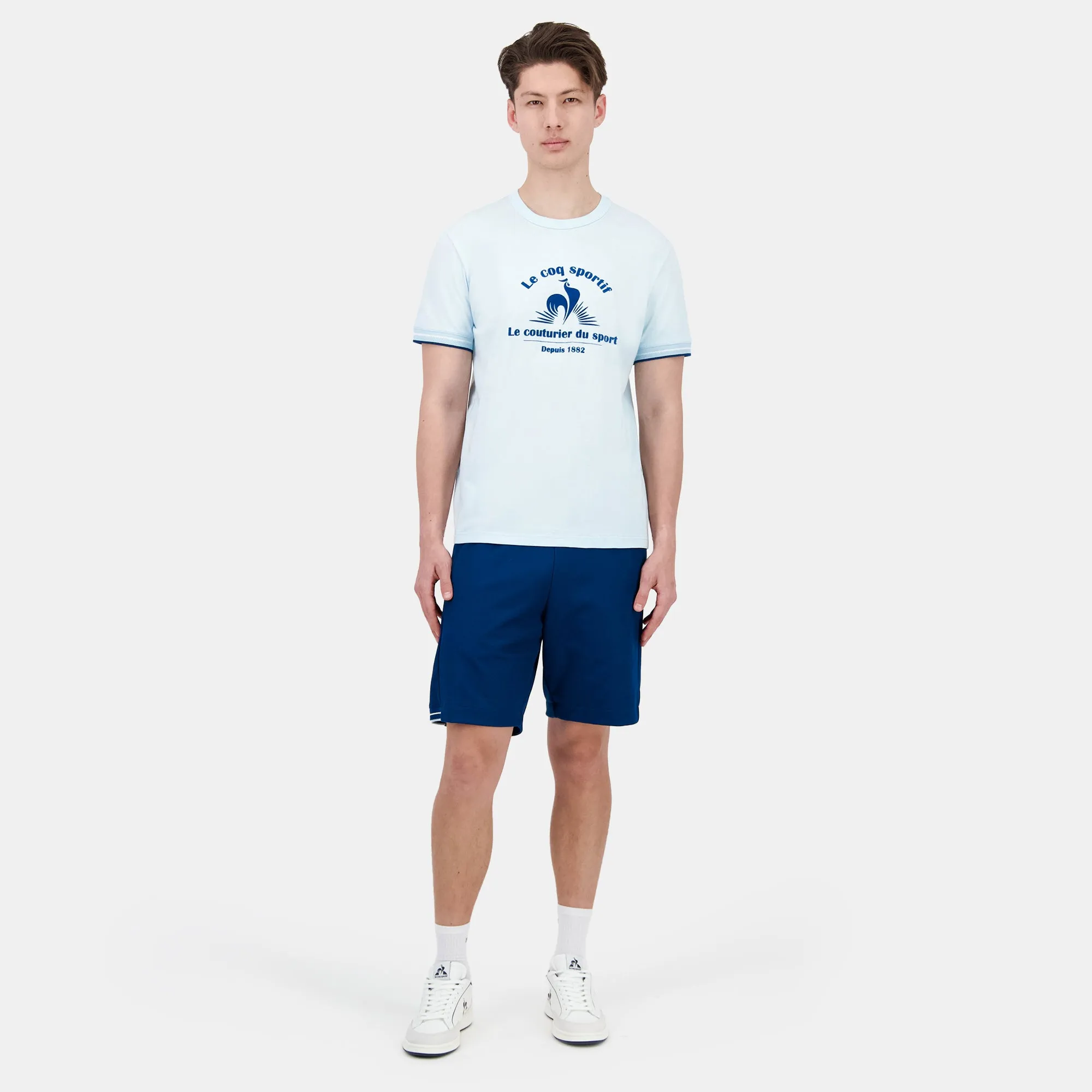 2510642-HERITAGE LF Tee SS N°2 M quiet tide | T-shirt Homme sold by Le Coq Sportif product image thumbnail 3