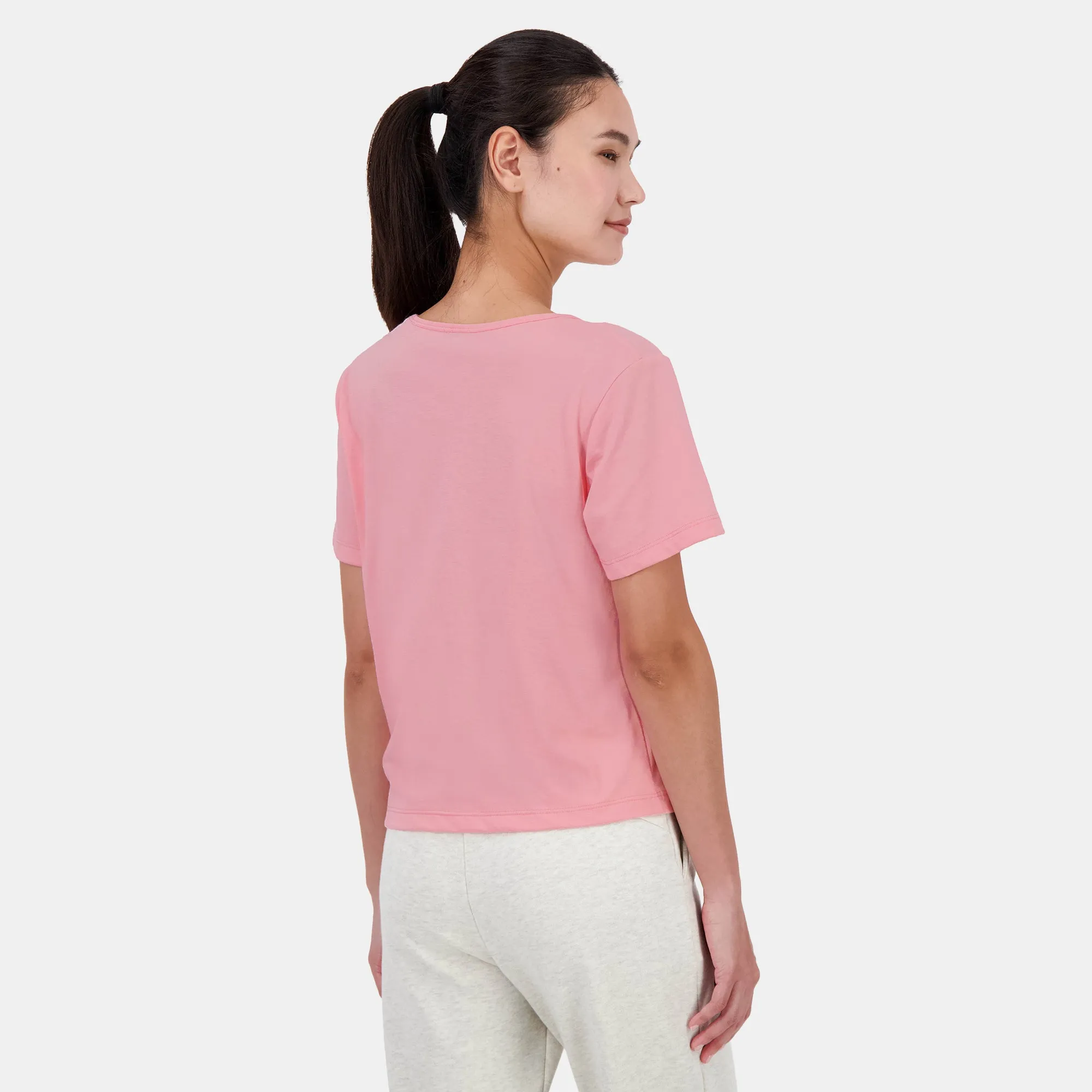 2520370-CONTEMPORAIN SP TEE SS N°1 W pink icing | T-shirt Femme sold by Le Coq Sportif product image thumbnail 2