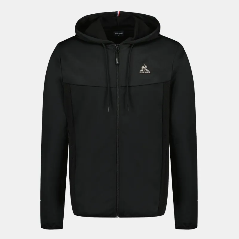 2520492-TECH SP FZ Hoody N°1 M black | Sweat zippé à capuche Homme sold by Le Coq Sportif