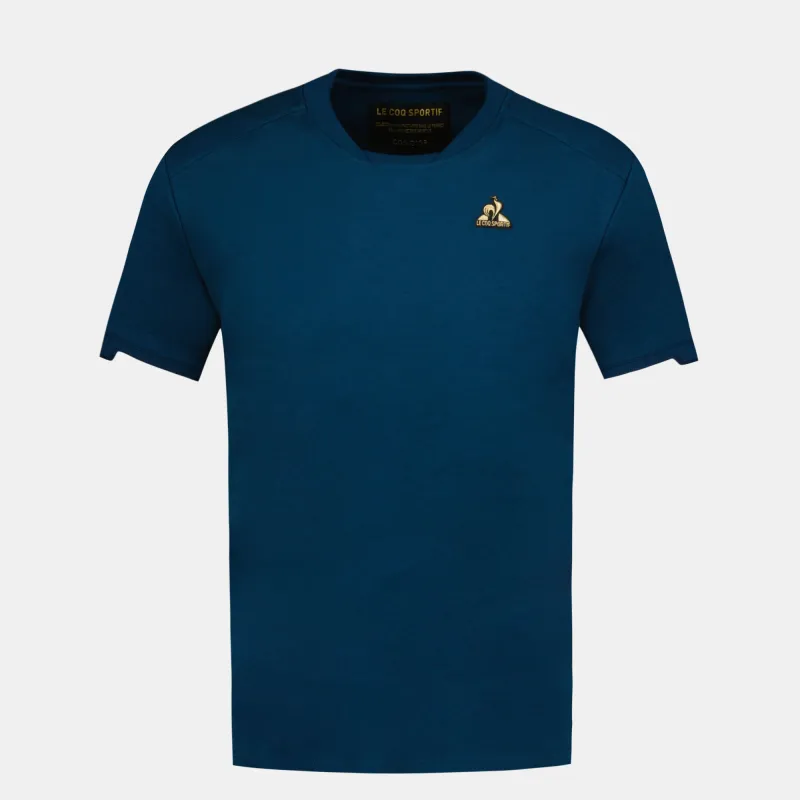 2510213-COQ D'OR Tee SS N°1 M gibraltar sea | T-shirt Homme sold by Le Coq Sportif