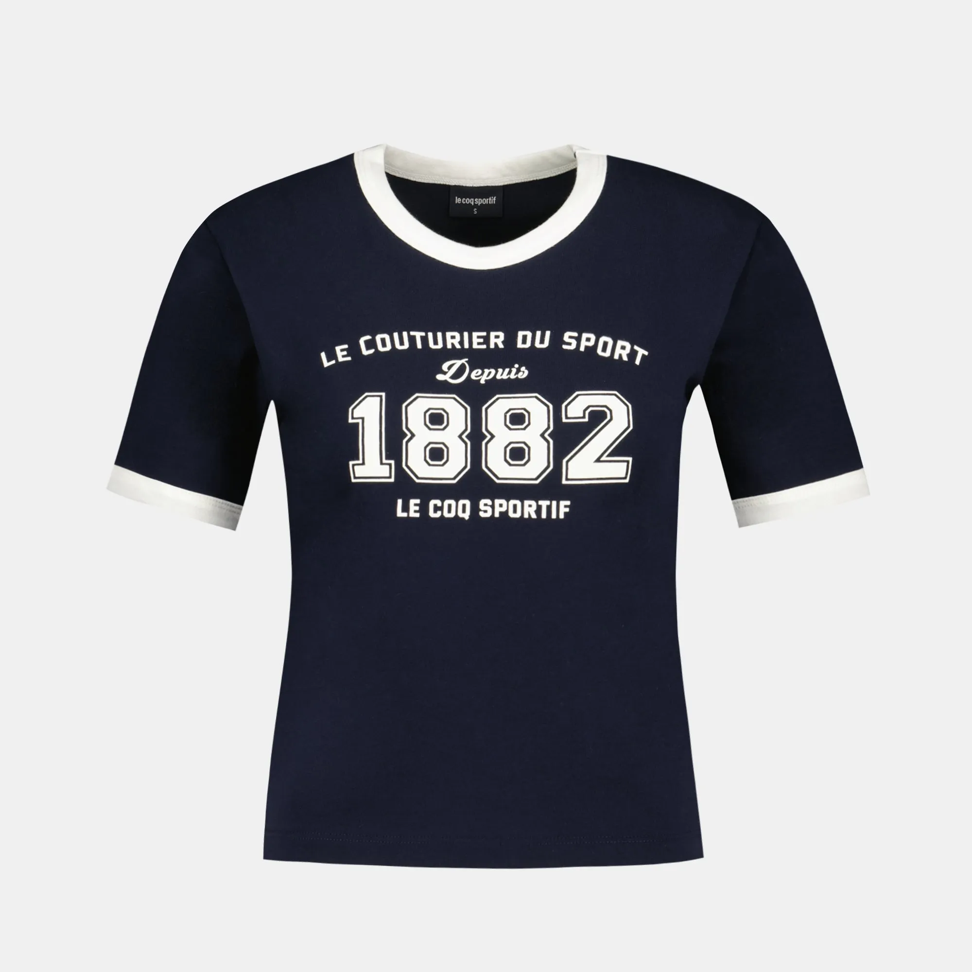 2511006-SMU HERITAGE Tee Crop N°1 W dark velvet | T-shirt Femme sold by Le Coq Sportif product image thumbnail 2