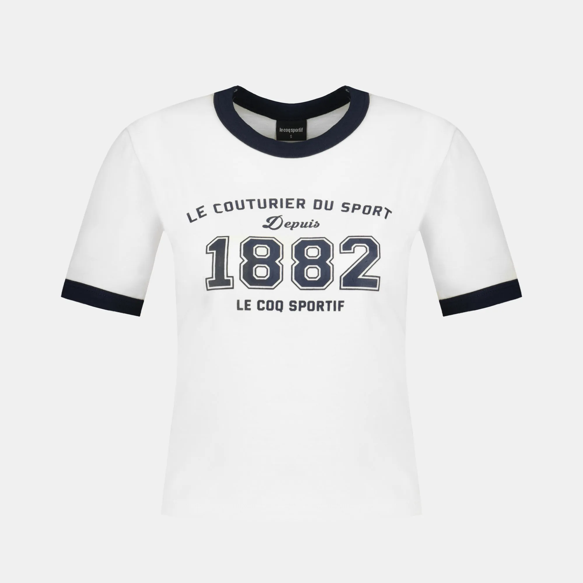 2511005-SMU HERITAGE Tee Crop N°1 W marshmallow | T-shirt Femme sold by Le Coq Sportif product image thumbnail 2