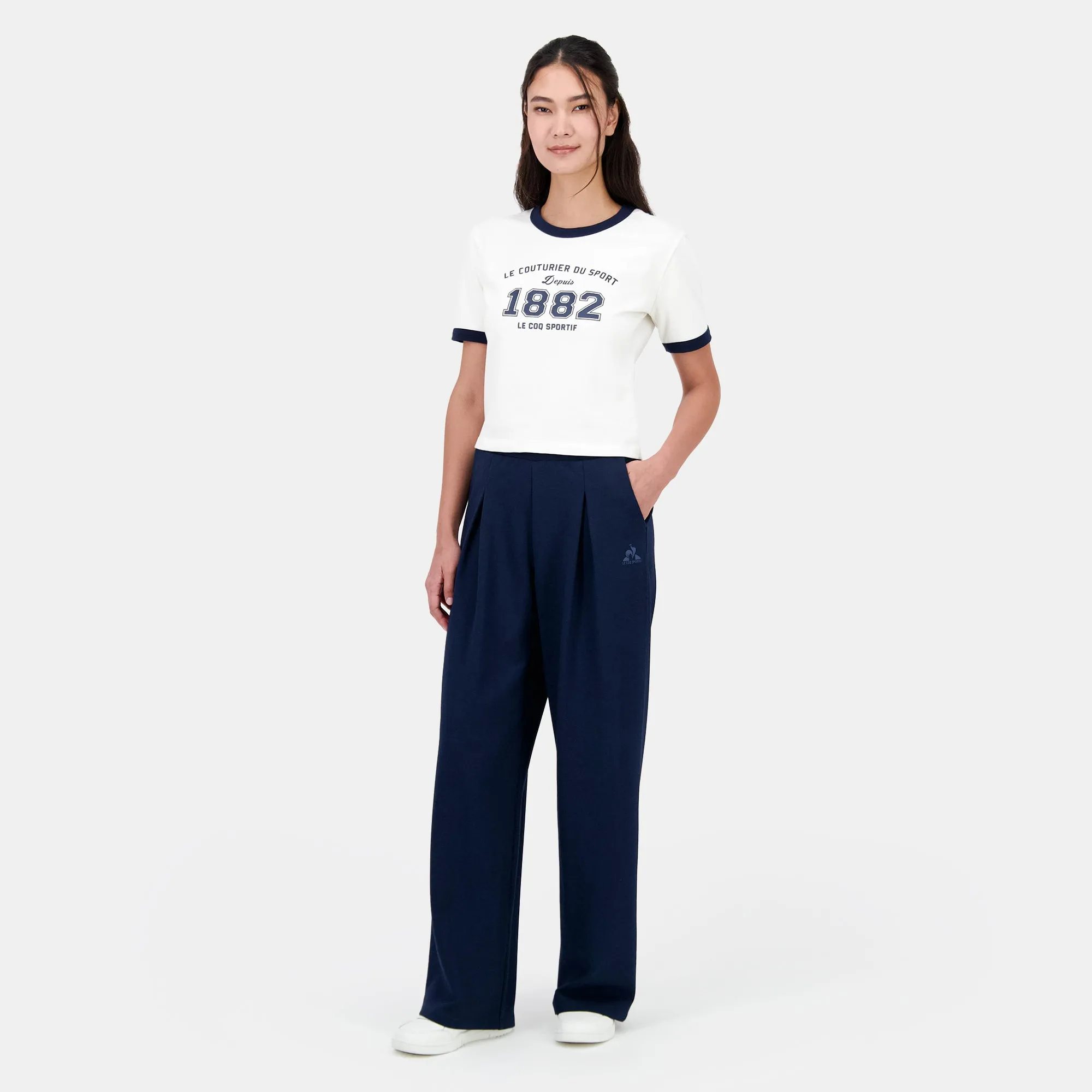 2511005-SMU HERITAGE Tee Crop N°1 W marshmallow | T-shirt Femme sold by Le Coq Sportif product image thumbnail 5