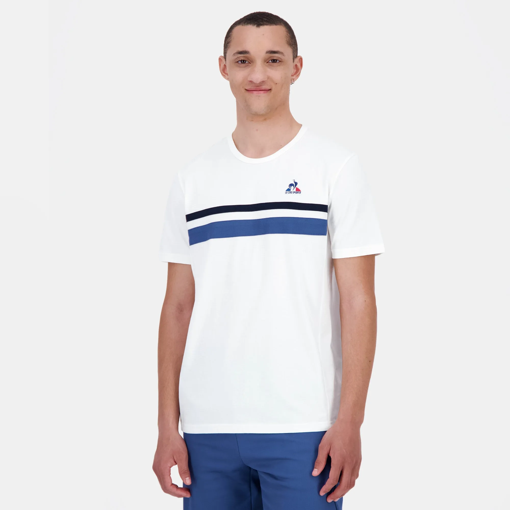 2520337-HERITAGE SP Tee SS N°2 M marshmallow | T-shirt Homme sold by Le Coq Sportif