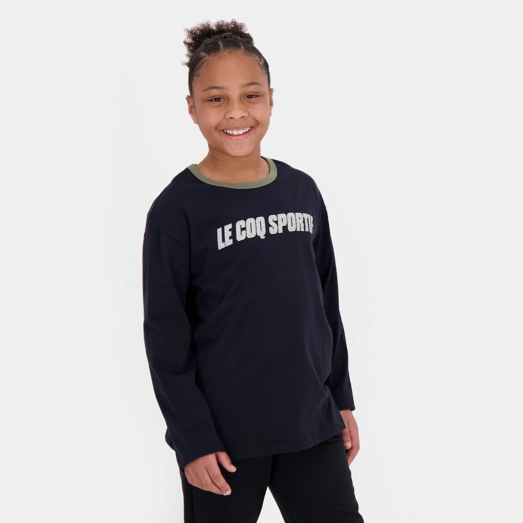 2520307-GRAPHIQUE Tee SL N°1 ENFANT black light | T-shirt manches longues Enfant sold by Le Coq Sportif