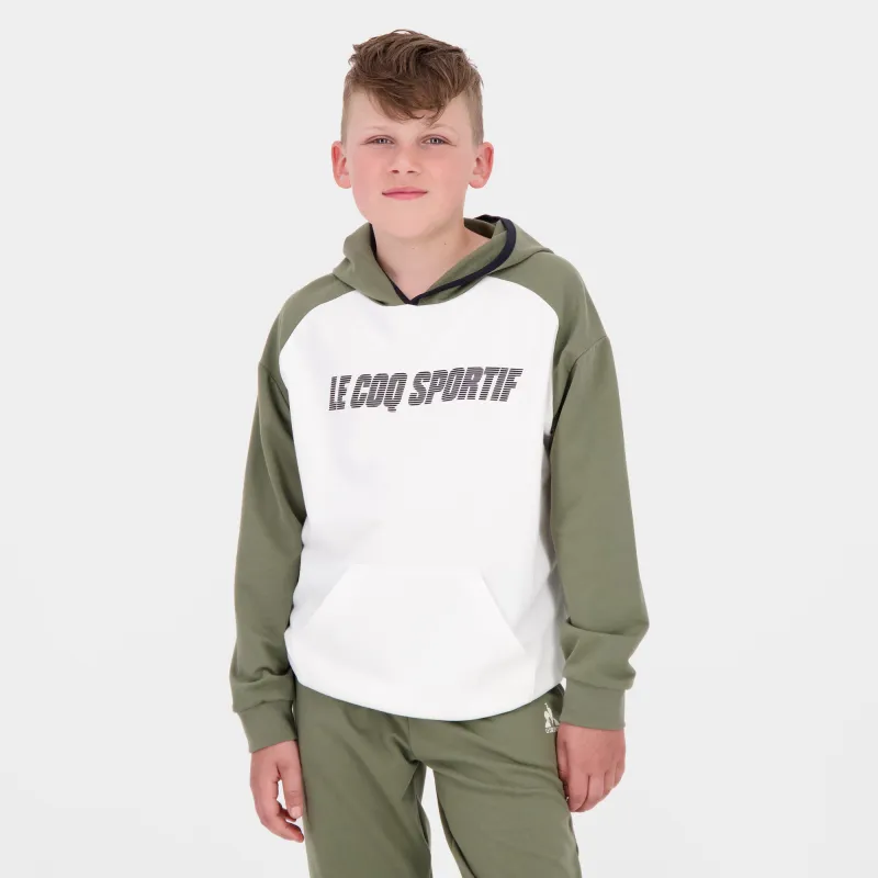 2520306-GRAPHIQUE Hoody N°1 Enfant marshmallow | Sweat zippé à capuche Enfant sold by Le Coq Sportif