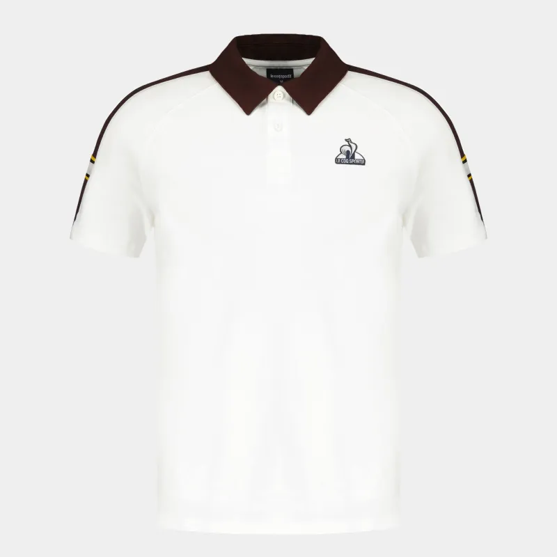 2520880-HERITAGE LF Polo SS N°1 M marshmallow/mo | Polo Homme sold by Le Coq Sportif