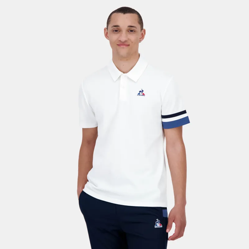2520487-HERITAGE SP Polo SS N°1 M marshmallow | Polo Homme sold by Le Coq Sportif