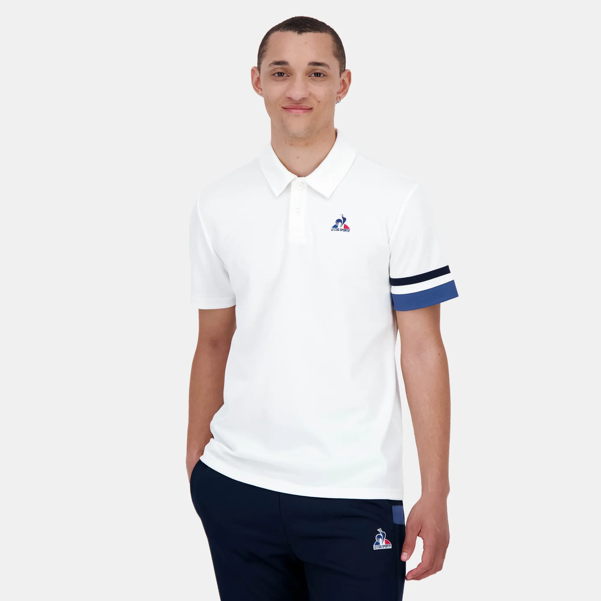 2520487-HERITAGE SP Polo SS N°1 M marshmallow | Polo Homme sold by Le Coq Sportif