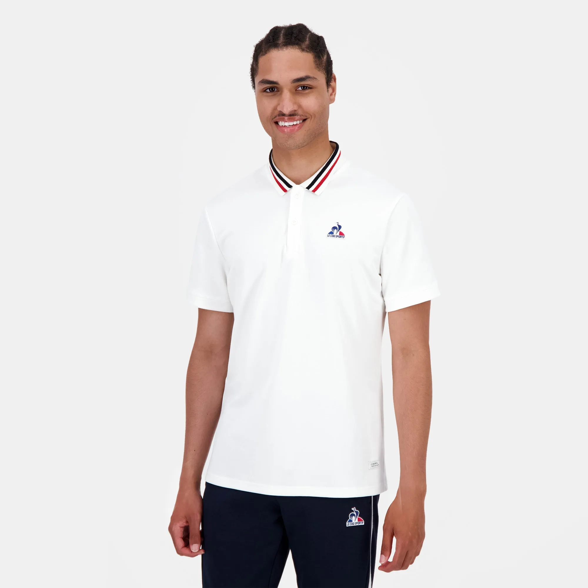 2520597-TRI LF Polo N°2 M marshmallow | Polo Homme sold by Le Coq Sportif