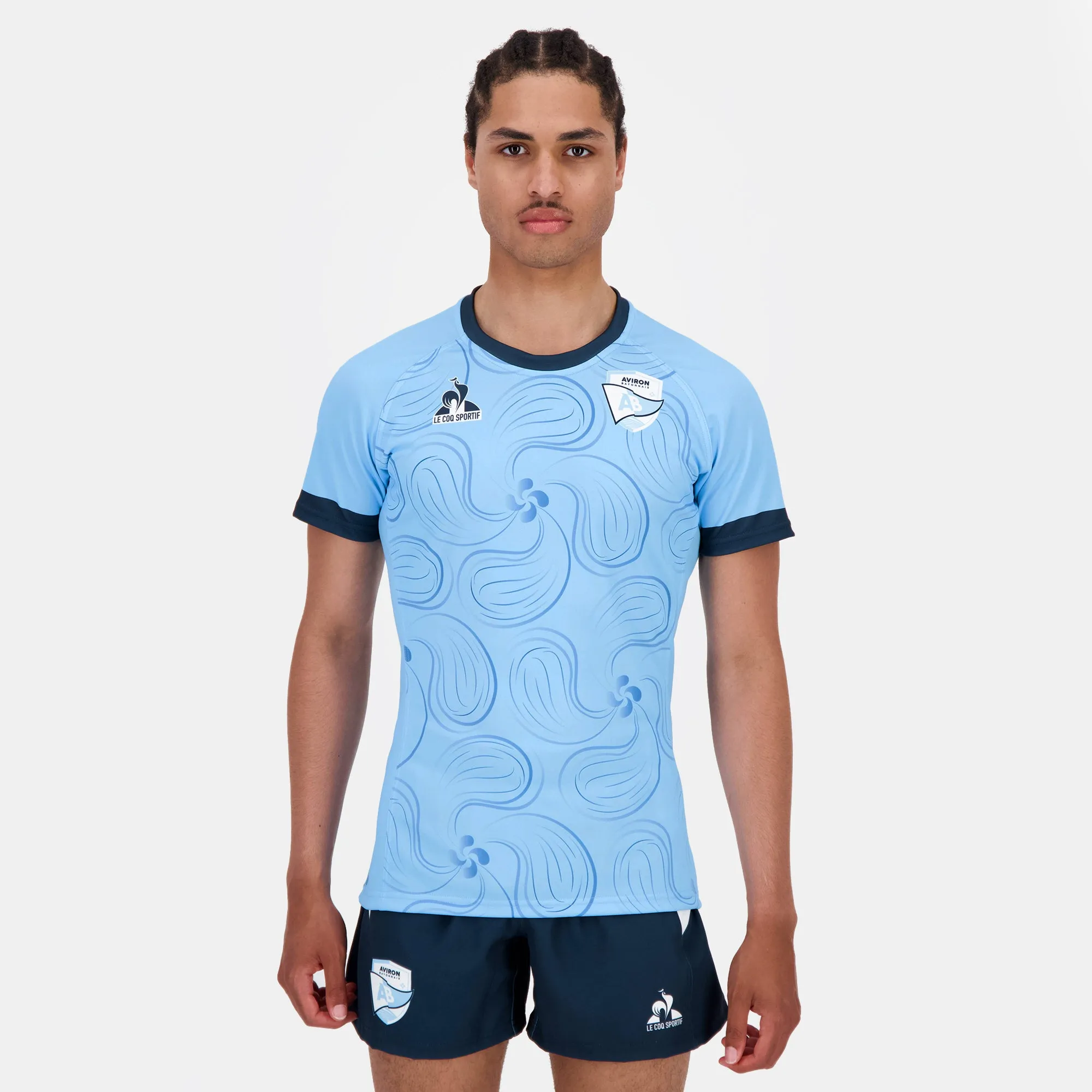 2520289-AB MAILLOT Pre-match SS M fly blue | Maillot Homme sold by Le Coq Sportif