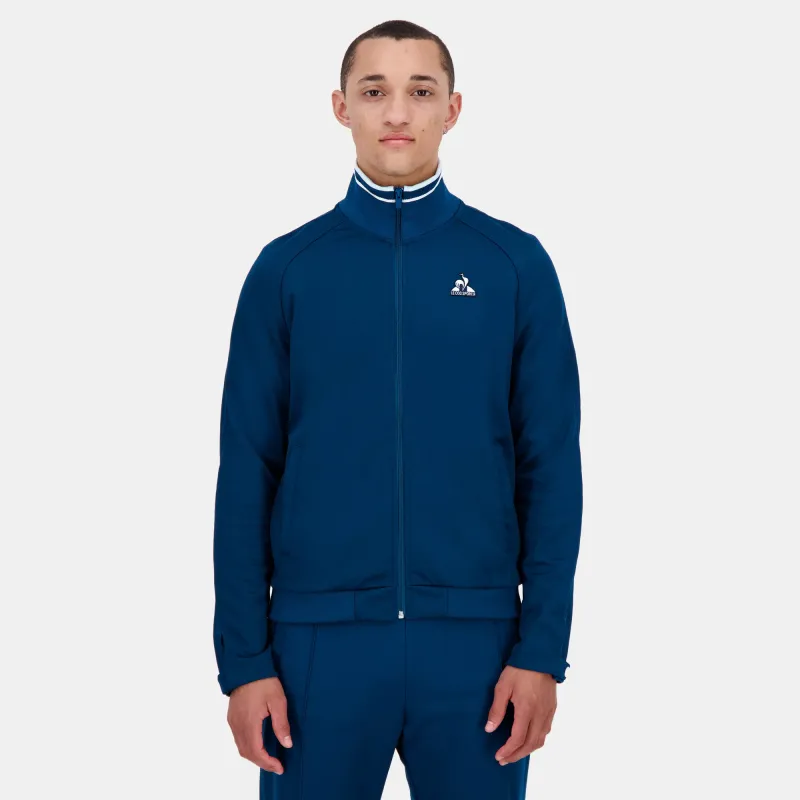2510646-HERITAGE LF FZ Sweat N°2 M gibraltar sea | Sweat zippé Homme sold by Le Coq Sportif