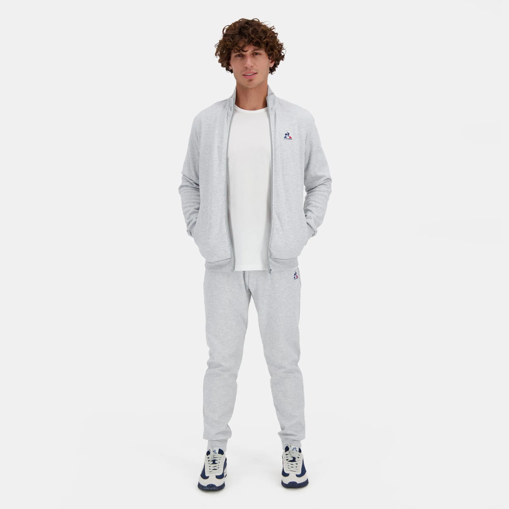 2510026-ESS FZ Sweat N°2 M gris chiné clair | Sweat zippé Homme sold by Le Coq Sportif product image thumbnail 5