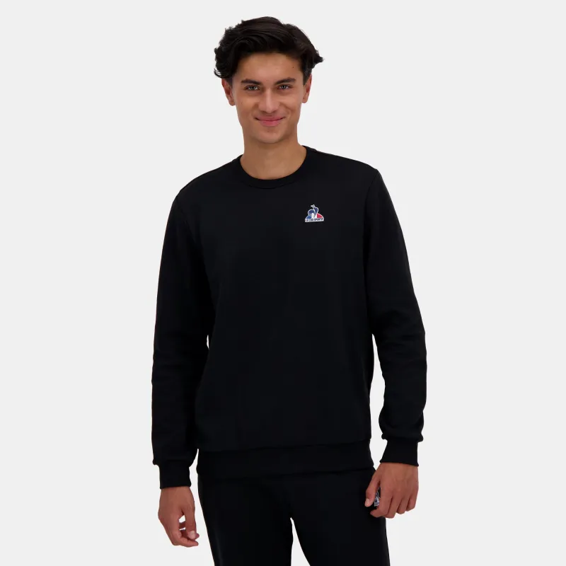 2510021-ESS Crew Sweat N°1 M black | Sweat col rond Homme made by Le Coq Sportif